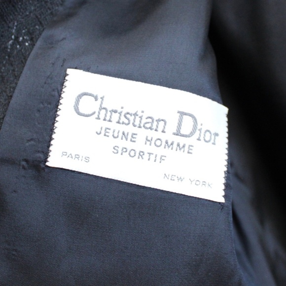 Christian Dior Vintage Jeune Homme Sportif Black Tweed Breasted Blazer Size S - Picture 2 of 6